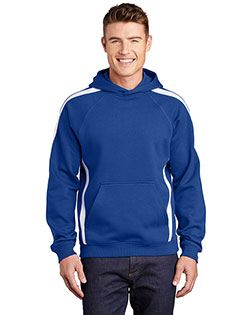 Sport-Tek® ST265 Men Sleeve Stripe Pullover Hooded Sweatshirt at GotApparel