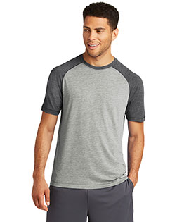 Sport-Tek® ST400 Men PosiCharge® Tri-Blend Wicking Raglan Tee. Touch™ at GotApparel