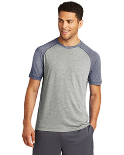 Sport-Tek® ST400 Men PosiCharge® Tri-Blend Wicking Raglan Tee. Touch™ at GotApparel