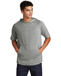 Sport-Tek ST404 Men ® ® Posicharge® ® Tri-Blend Wicking Short Sleeve Hoodie. at GotApparel