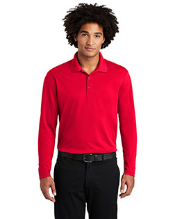 Sport-Tek ST640LS Men 3.8 oz PosiCharge RacerMesh Long Sleeve Polo at GotApparel