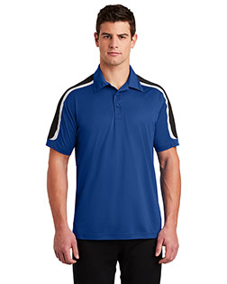 Sport-Tek® ST658 Men Tricolor Shoulder Micro Pique Sportwick Polo at GotApparel