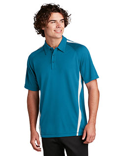 Sport-Tek® ST685 Men PosiCharge® Micromesh Colorblock Polo at GotApparel