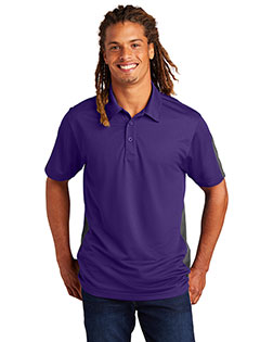 Sport-Tek® ST695 Men PosiCharge® Active Textured Colorblock Polo at GotApparel