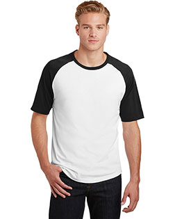 Sport-Tek® T201 Adult Short-Sleeve Colorblock Raglan Jersey at GotApparel