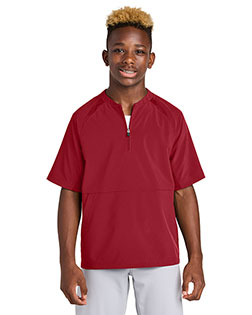 Sport-Tek YJST489 ® Youth Repeat 1/2-Zip Short Sleeve Jacket at GotApparel