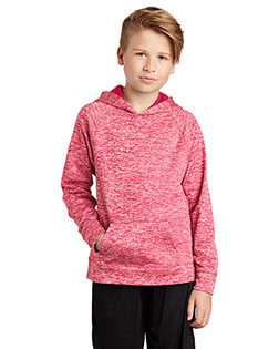 Sport-Tek® YST225 Youth PosiCharge® Electric Heather Fleece Hooded Pullover at GotApparel