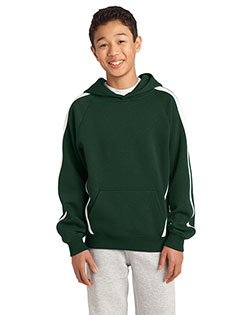 Sport-Tek® YST265 Boys Sleeve Stripe Pullover Hooded Sweatshirt at GotApparel