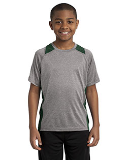 Sport-Tek® YST361 Boys Heather Colorblock Contender Tee at GotApparel