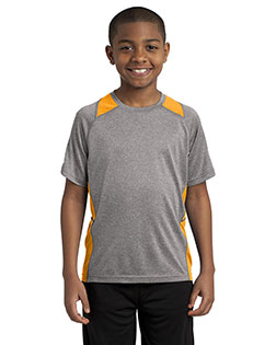 Sport-Tek® YST361 Boys Heather Colorblock Contender Tee at GotApparel