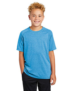 Sport-Tek YST400 Youth 4.4 oz PosiCharge Tri-Blend Wicking Raglan Tee at GotApparel