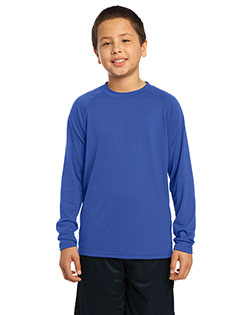 Sport-Tek® YST700LS Boys Long-Sleeve Ultimate Performance Crew at GotApparel