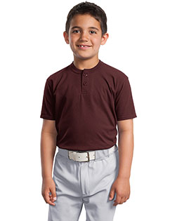 Sport-Tek® YT210 Boys Short-Sleeve Henley at GotApparel