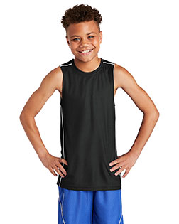 Sport-Tek® YT555 Boys PosiCharge® Mesh Reversible Sleeveless Tee at GotApparel