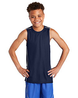 Sport-Tek® YT555 Boys PosiCharge® Mesh Reversible Sleeveless Tee at GotApparel