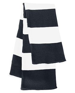 Sportsman SP02 Women Rugby Striped Knit Scarf at GotApparel