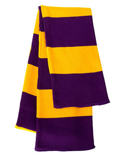 Sportsman SP02 Women Rugby Striped Knit Scarf at GotApparel