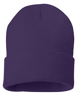 Sportsman SP12 Unisex 12 Inch Solid Knit Beanie at GotApparel