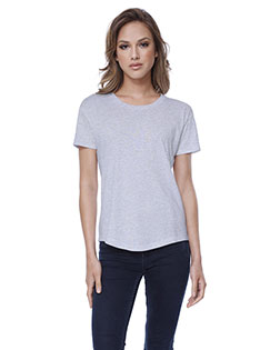 Startee Drop Ship ST1420 Women Ladies' Cvc Melrose High Low T-Shirt at GotApparel