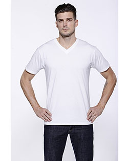 Startee Drop Ship ST2412 Men Cvc V-Neck T-Shirt at GotApparel