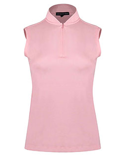 Swannies Golf SW2900L Women's Brynn Quarter-Zip Sleeveless Polo at GotApparel