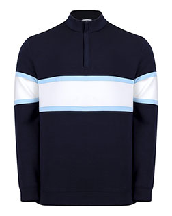 Swannies Golf SWOQ500 Men's Owen Quarter-Zip Colorblock Pullover at GotApparel