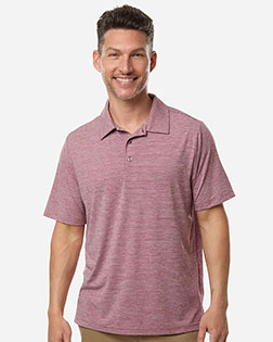 Team 365 TT125 Men's Relay Heathered Stripe Polo at GotApparel