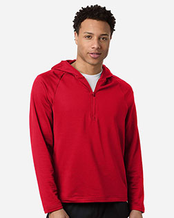 Team 365 TT200 Men's Qualify Quarter-Zip Hooded Pullover at GotApparel