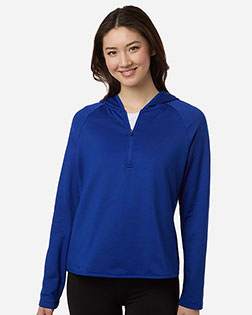 Team 365 TT200W Women's Qualify Quarter-Zip Hooded Pullover at GotApparel