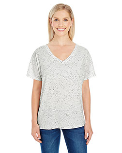 Threadfast Apparel 203FV Women 4.1 oz Triblend Fleck Short-Sleeve V-Neck T-Shirt at GotApparel