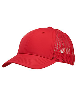 J America TW5536 Men Flight Lasercut Mesh Trucker Hat at GotApparel