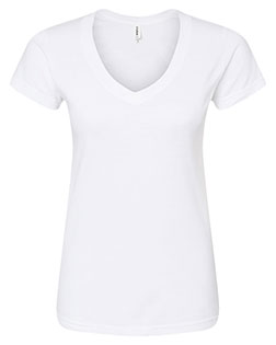 Tultex 214 Women 's Slim Fit Fine Jersey V-Neck T-Shirt at GotApparel