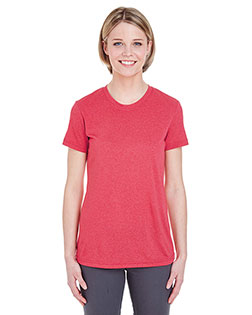 UltraClub 8619L Women Cool & Dry Heather Performance Tee at GotApparel