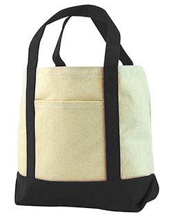 UltraClub 8867 Unisex Seaside Canvas Boat Tote at GotApparel