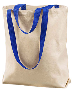 UltraClub 8868 Unisex Tote with Gusset and Contrast Handles at GotApparel