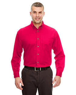 Ultraclub 8960C Men Cypress Long-Sleeve Twill With Pocket at GotApparel