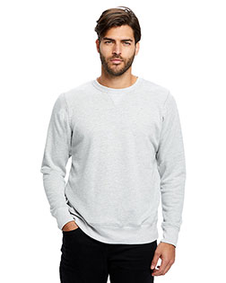 US Blanks US8000 Men Long-Sleeve Pullover Crew at GotApparel