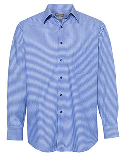 Van Heusen 13V5051 Men Broadcloth Point Collar Check Shirt at GotApparel