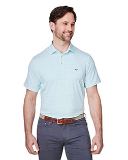 vineyard vines G012426 Men's Bradley Stripe Sankaty Polo at GotApparel