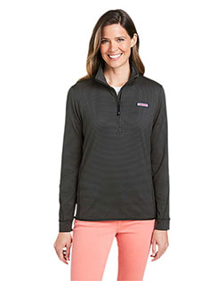 Vineyard Vines K002521 Women's Microstripe Sankaty Half-Zip Pullover at GotApparel