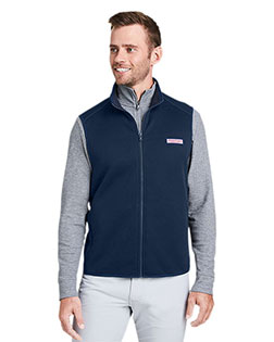 Vineyard Vines K002713 Men's Mountain Sweater Fleece Vest at GotApparel
