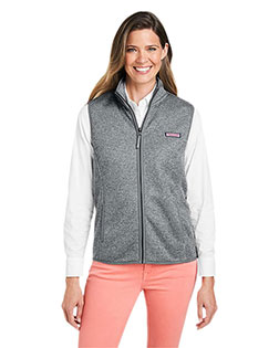 Vineyard Vines O001411 Women's Mountain Sweater Fleece Vest at GotApparel