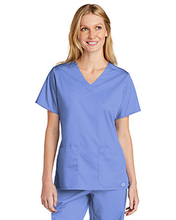 Custom Embroidered Wonderwink<sup>®</Sup> Women's Workflex<sup>™</Sup> V-Neck Top WW4560 at GotApparel