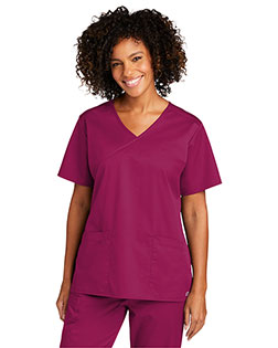 Custom Embroidered Wonderwink<sup>®</Sup> Women's Workflex<sup>™</Sup> Mock Wrap Top WW4760 at GotApparel