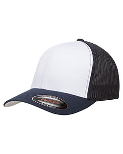 Yupoong 6511W Flexfit Trucker Mesh with White Front Panels Cap at GotApparel